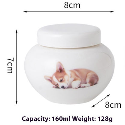 Pet Passing Away, Cremation, Funeral, Urn For Ashes, Teeth And Hair Storage Jar